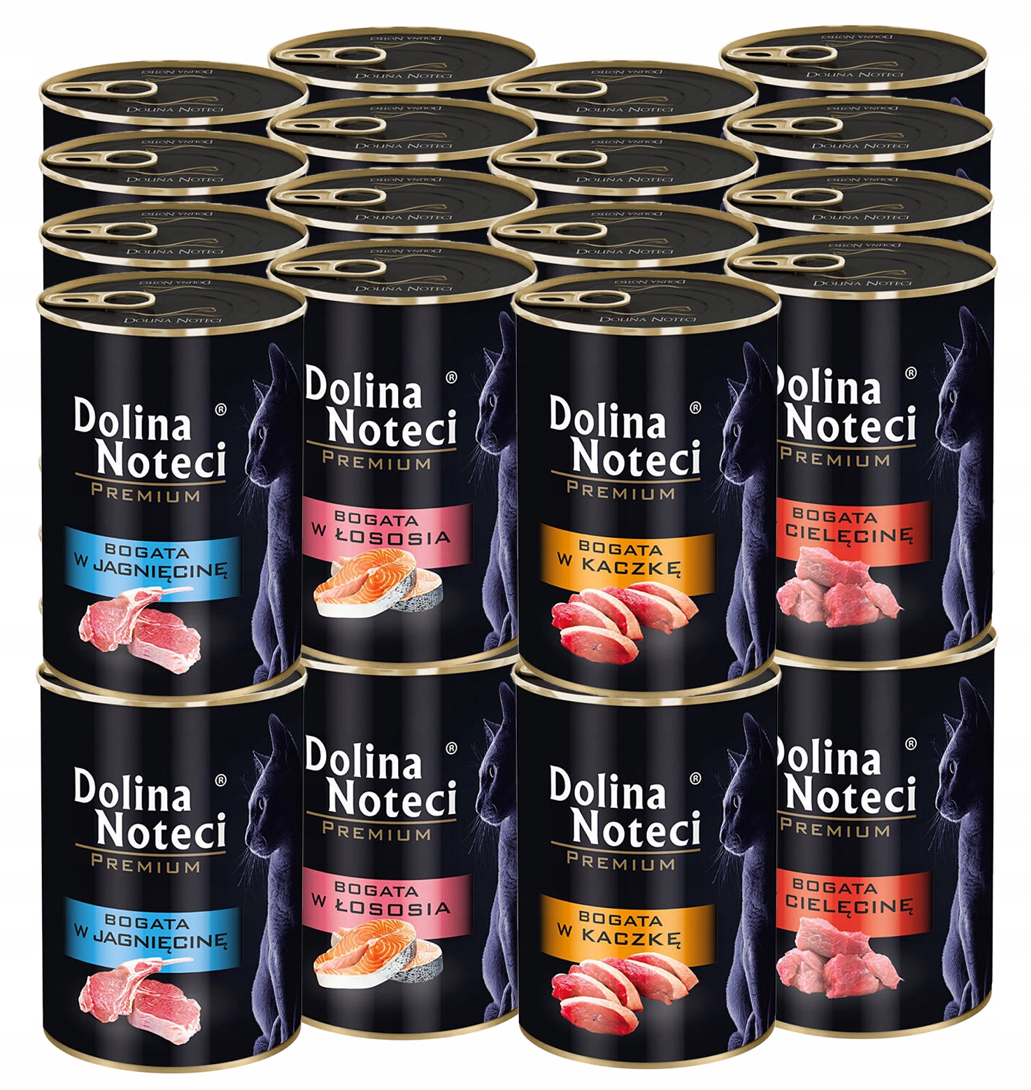 Levně Dolina Noteci Premium Krmivo pro kočky konzerva MIX základních příchutí 24 x 400 g