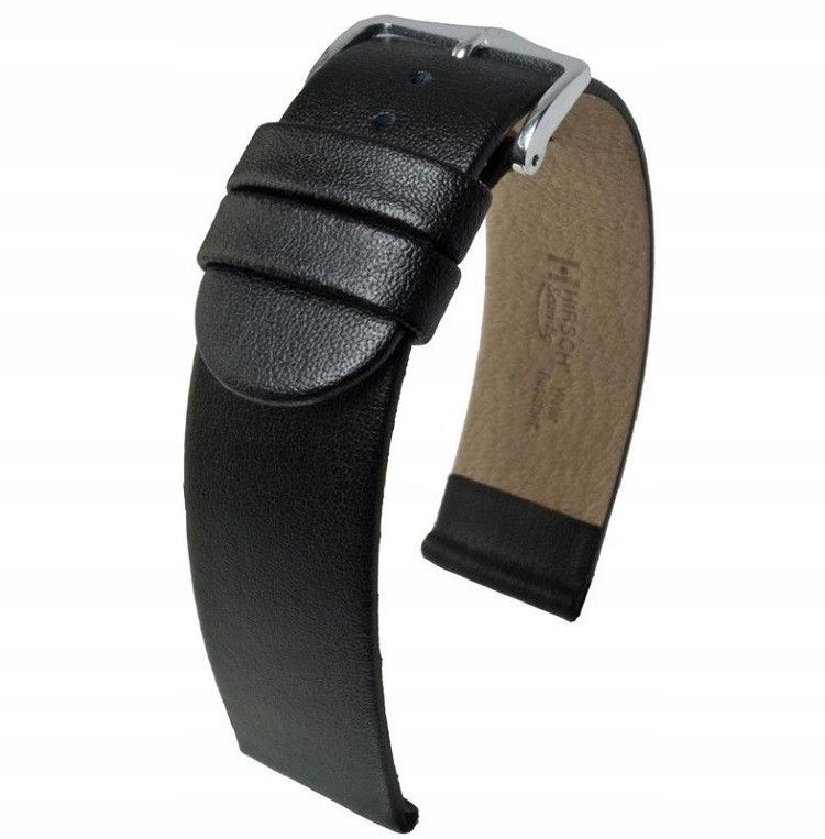 Černý kožený opasek 18 mm Hirsch Scandic