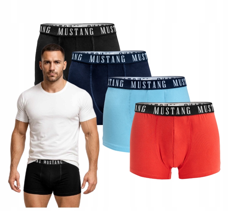 Mustang bokserki męskie bawełna 4PAK r. XXL