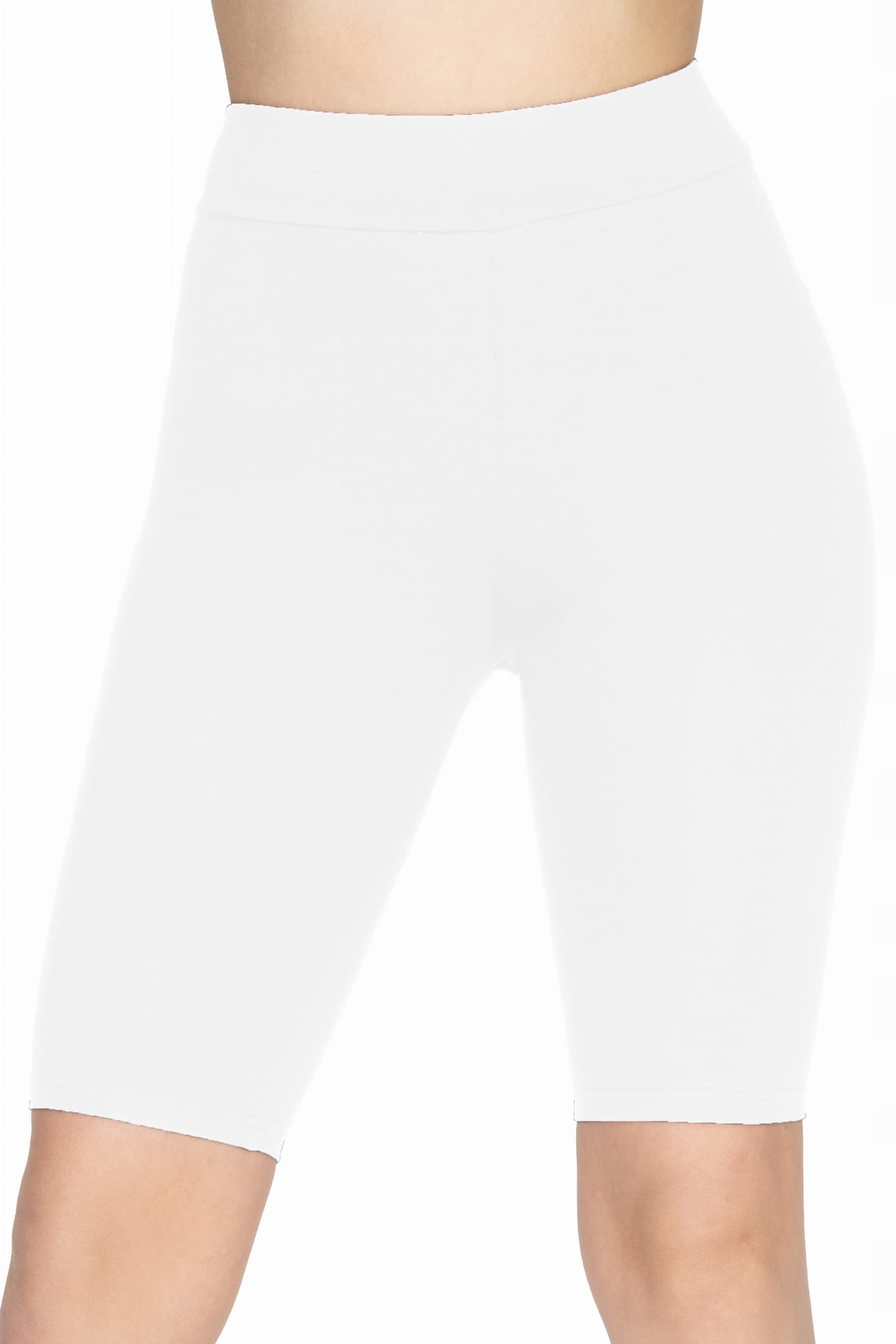 Legginsy damskie KRÓTKIE kolarki getry BIAŁE - M