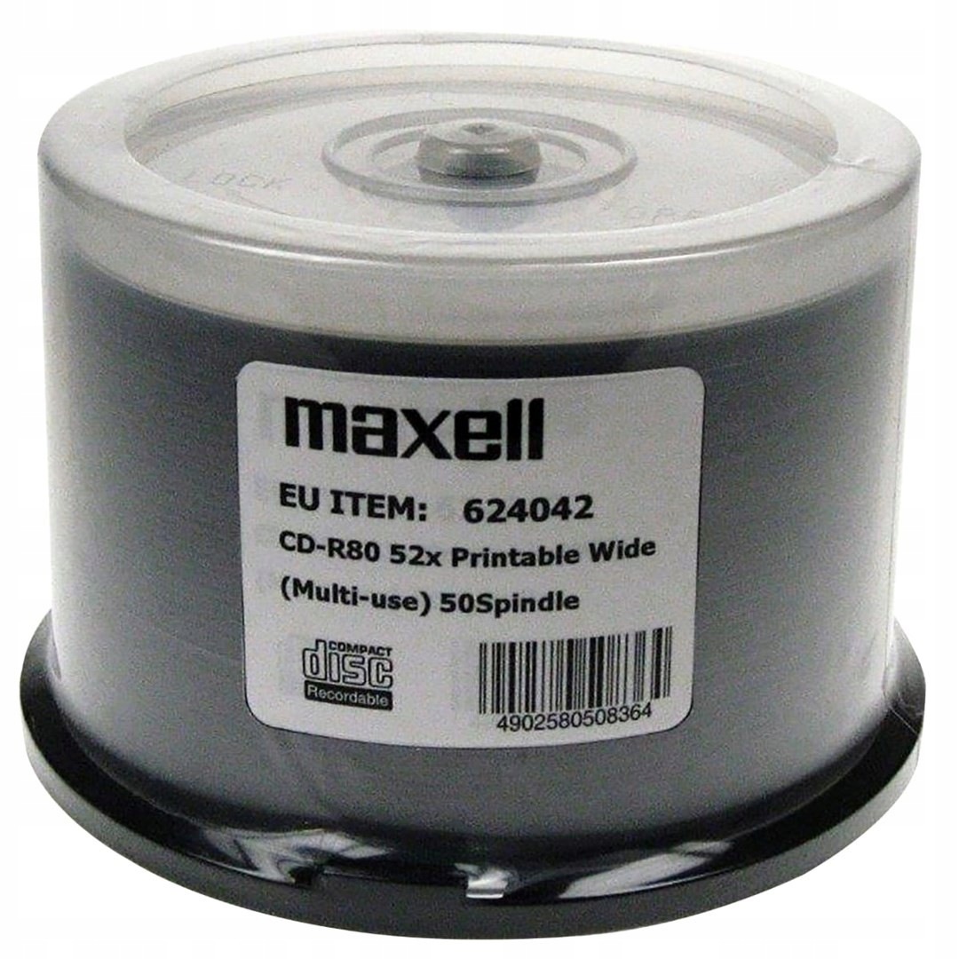 Maxell Cd-r 700MB 50 szt. 52x80 min, spindel, płyta do nadruku