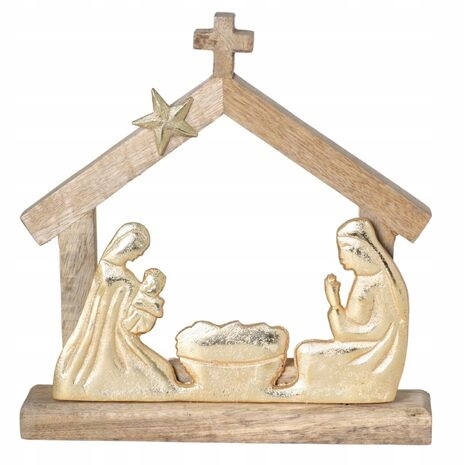 SZOPKA RODZINA BOŻONARODZENIOWA FIGURKA METALOWA ŚWIĄTECZNA NA PREZENT