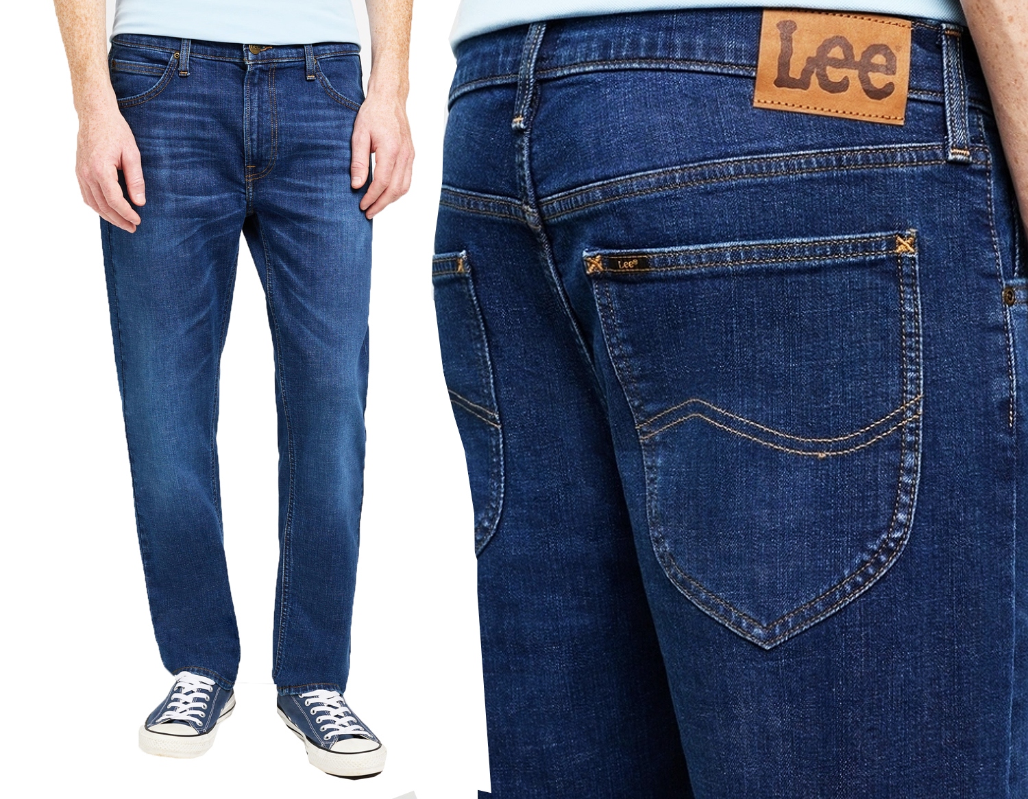 Pánské jednoduché džínové kalhoty Lee Daren Zip Fly Springfield W36 L34