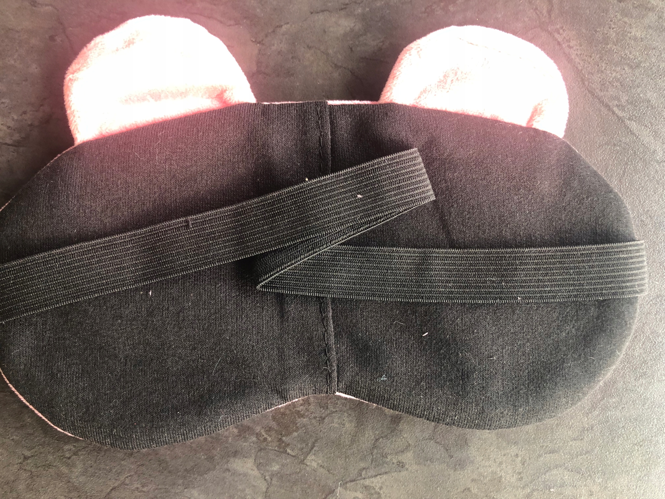 MASKA OPASKA NA OCZY DO SPANIA SNU RELAKSU miś misiek róż OLDMAN PLUSZOWA Płeć uniseks