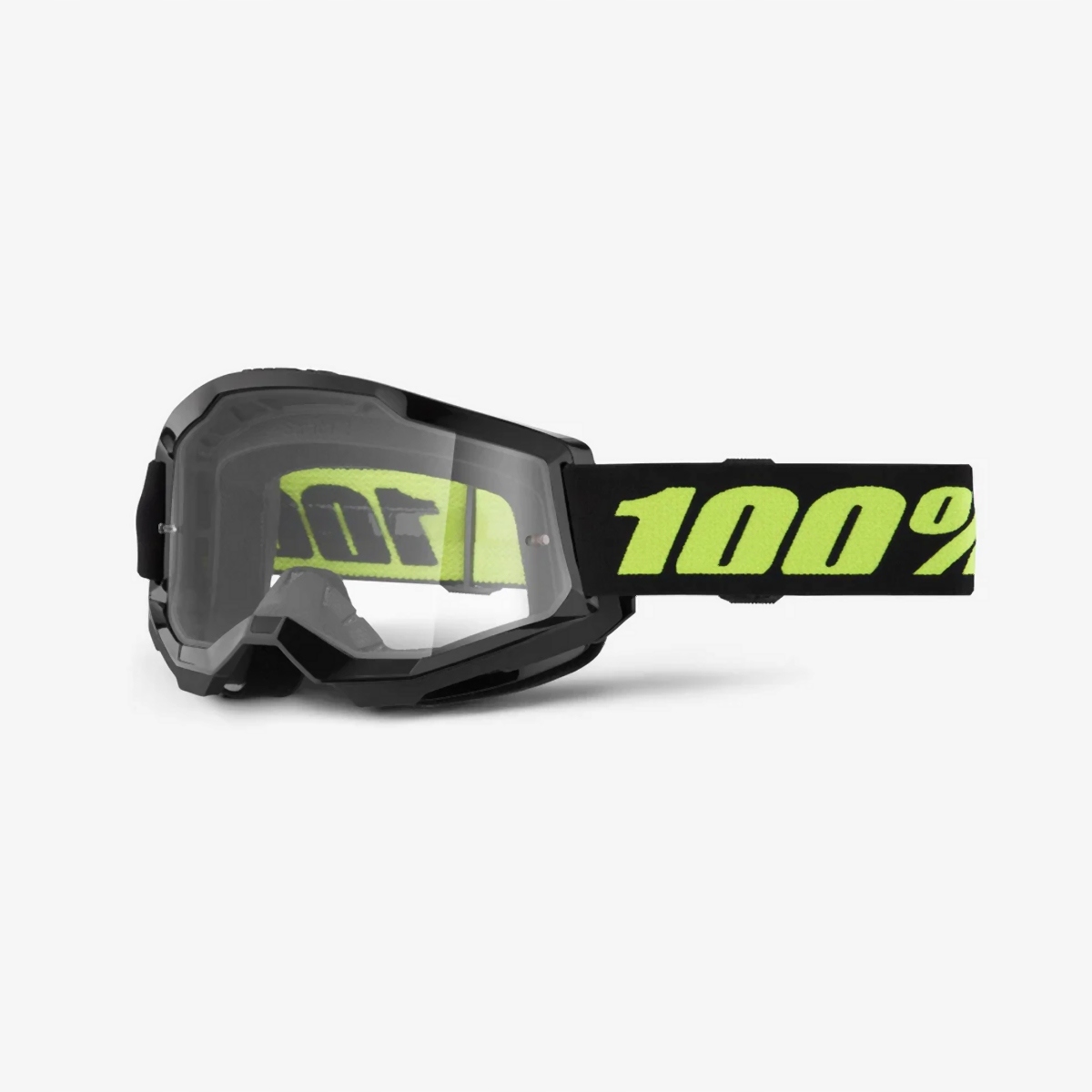 100 Procent Gogle Strata 2 Solar Eclipse Czarny/żółty Fluo Szybka Przeźrocz