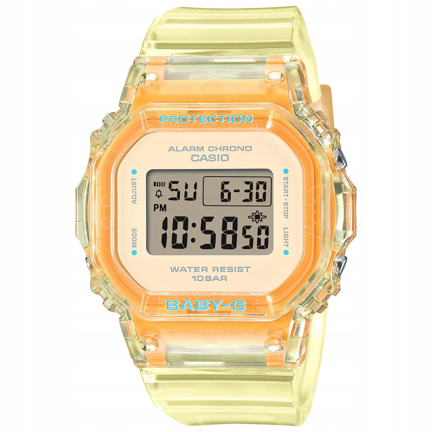 Dámské hodinky Casio Baby-G BGD-565SJ-9ER žlutý řemínek