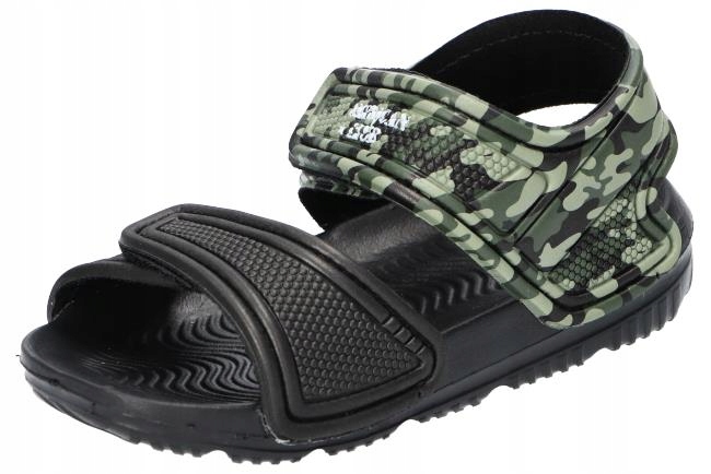 WYPRZEDAŻ AMERICAN LEKKIE KLAPKI SANDAŁY PIANKOWE DZIECIĘCE NA RZEP BLK 26 Rozmiar 26