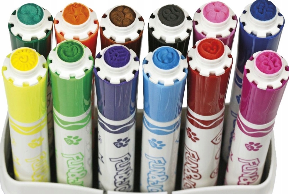 FLAMASTRY Z PIECZĄTKAMI 12K  7832