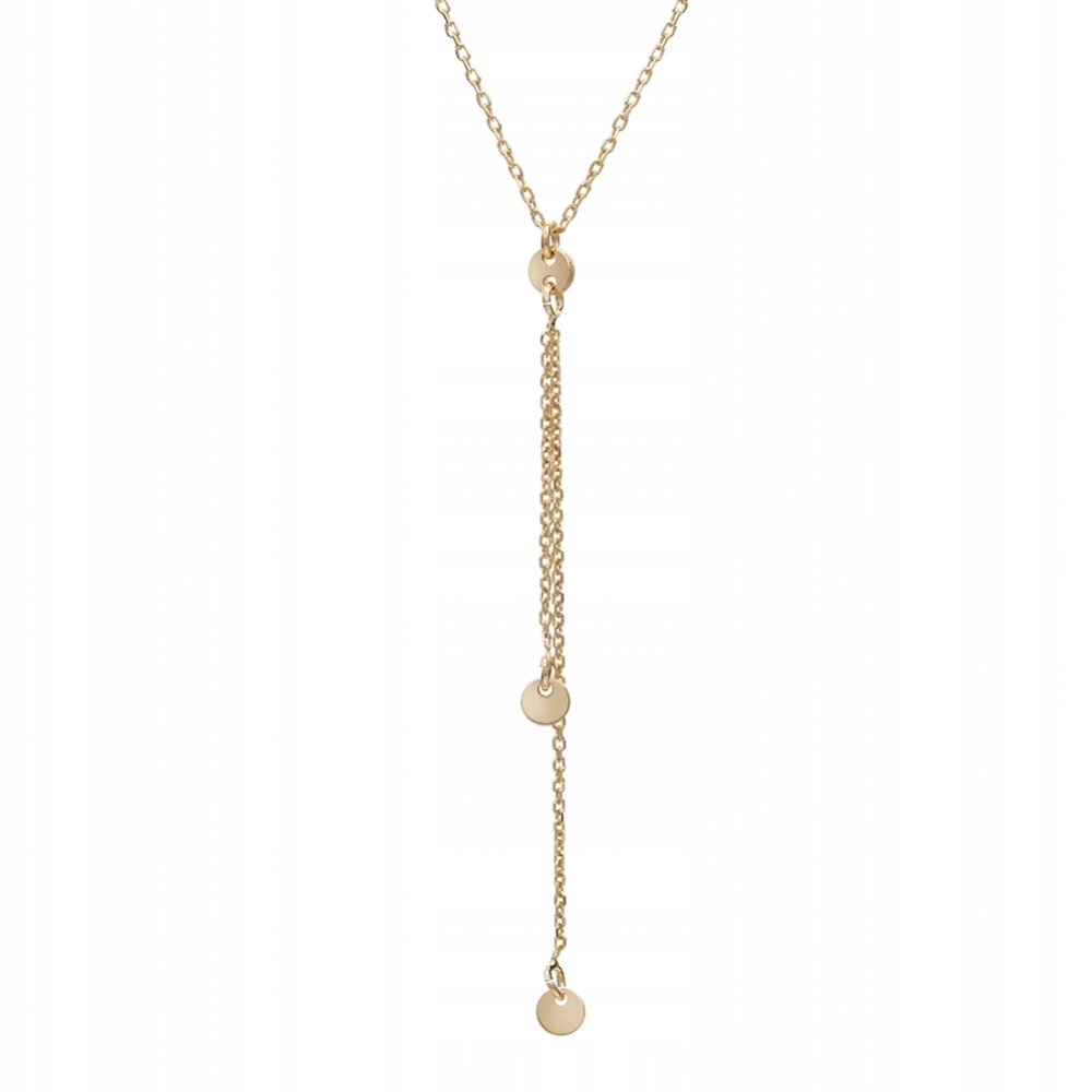 Naszyjnik krawatka pozłacany Ania Kruk złote blaszki srebro 925