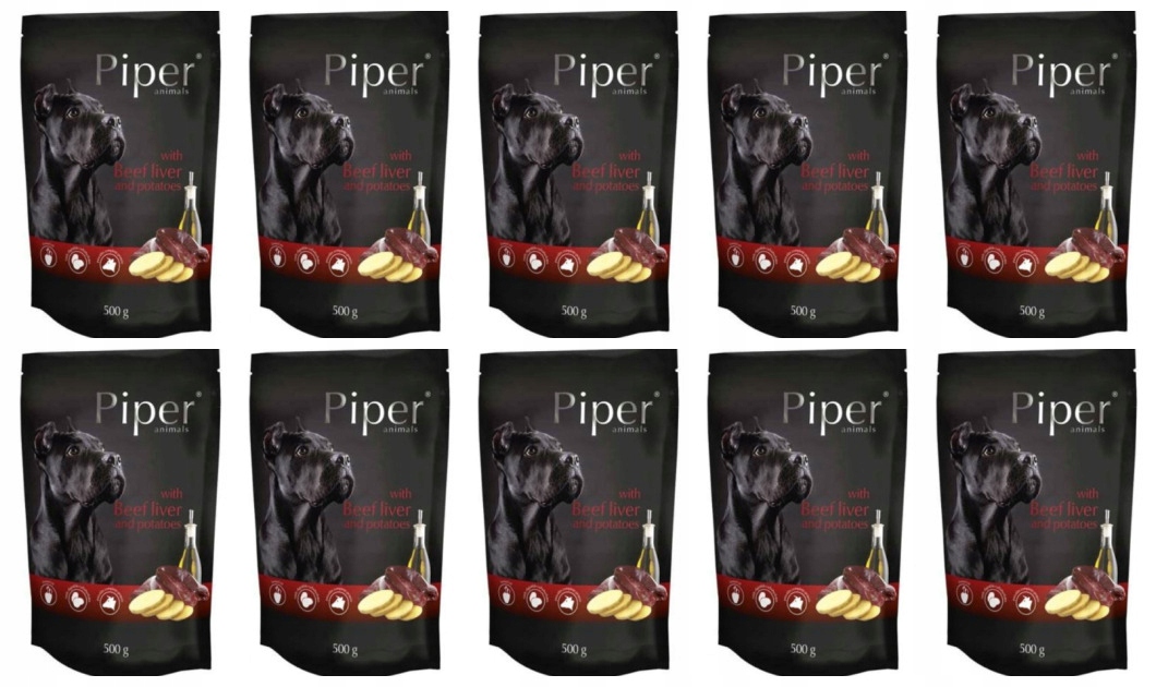 Krmivo Pro Psa S Hovězími Játry Piper 500 G X 10 Ks