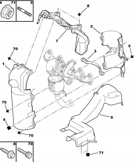 OSLONA TERMICZNA KATALIZATORA CITROEN PEUGEOT 1 4 Part number 1723Y4