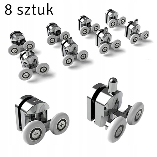 KÓŁKA ROLKI DO KABINY PRYSZNICOWEJ CHROMOWANE KMPL Typ rolka