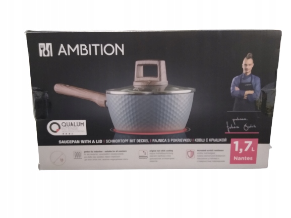 

Ambition rondel z pokrywką Nantes 1,7l szary