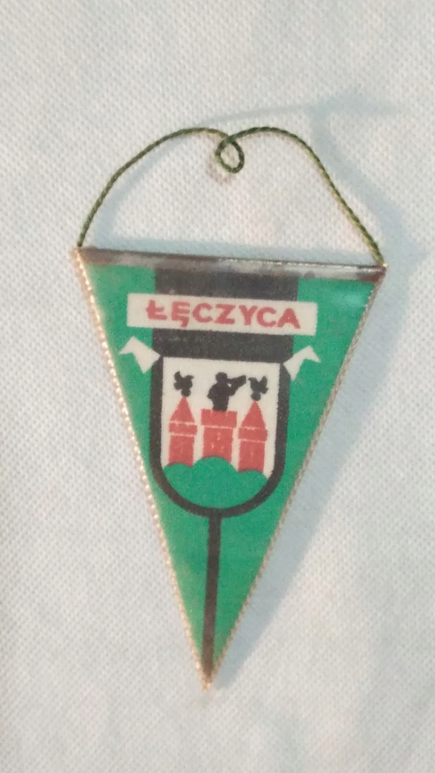 Proporczyk ŁĘCZYCA herb miasta godło PRL