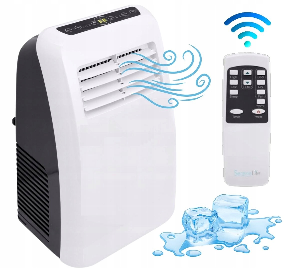 Klimatyzator Przenośny 3W1 7000 Btu Osuszanie Wentylator Pilot Zdalny