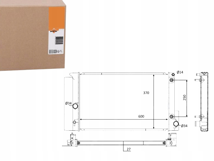 NRF59115 CHŁODNICA TOYOTA AVENSIS 2.0 11/2008-