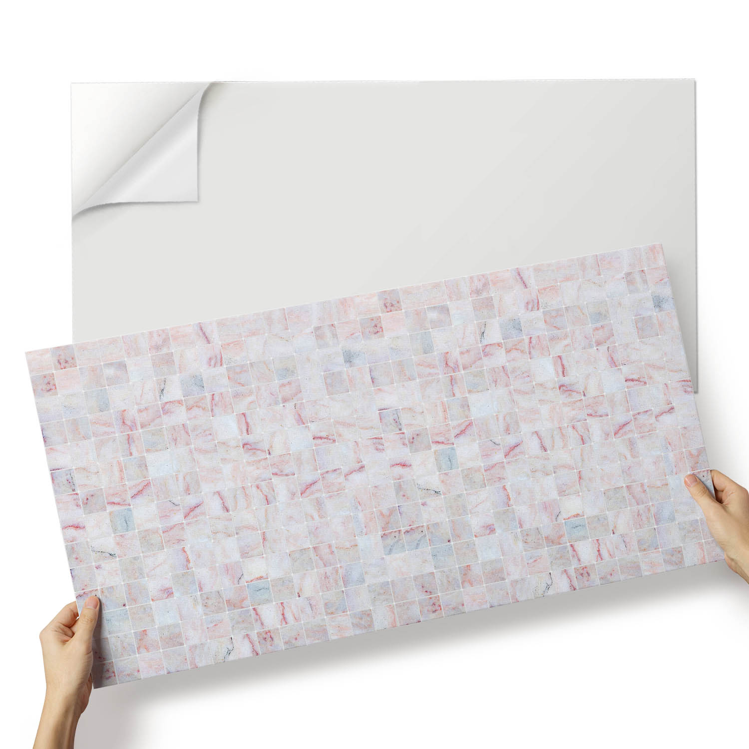 Vinylový nástěnný panel Čtvercová mozaika v uměleckém stylu 100 x 50 cm
