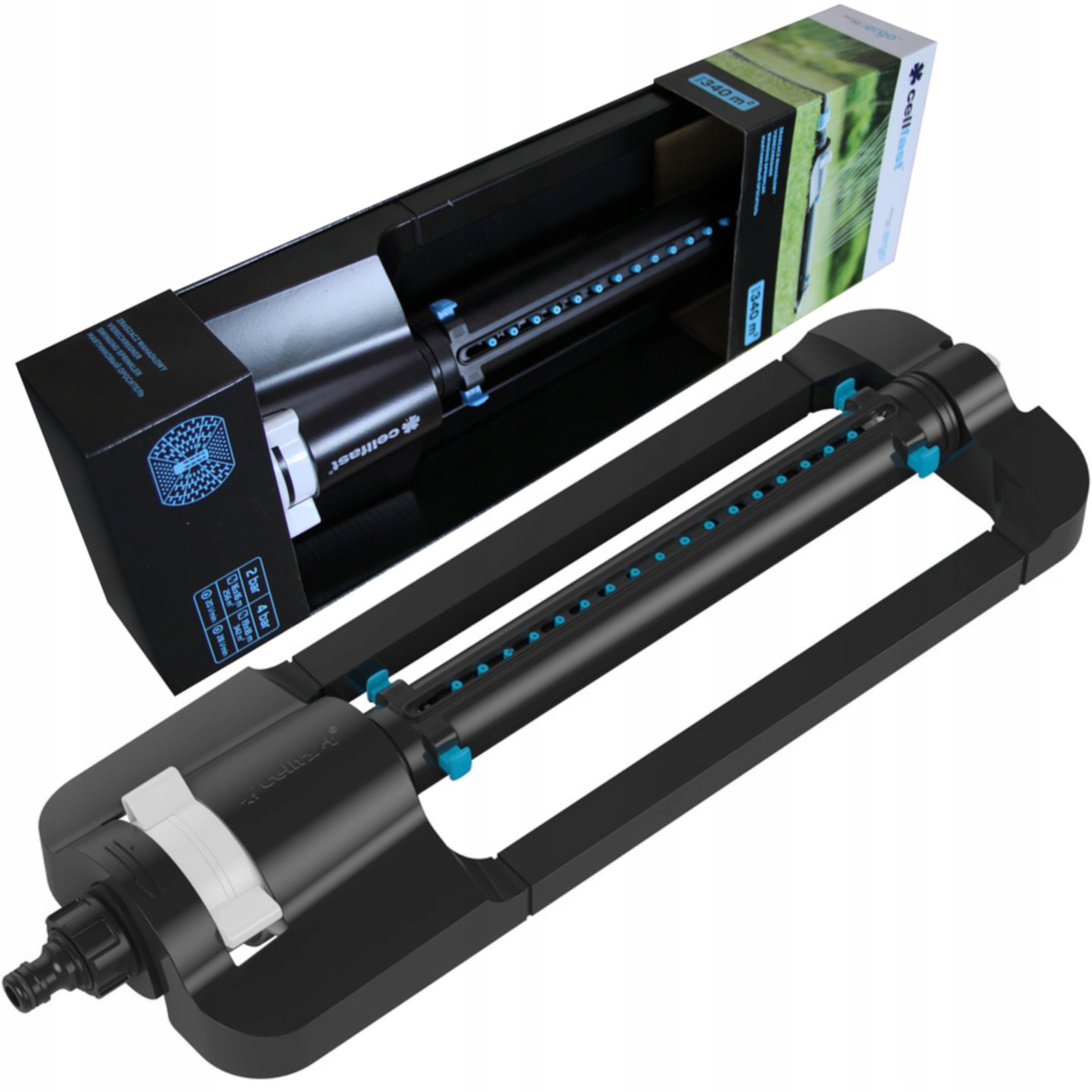 CELLFAST ZRASZACZ WAHADŁOWY 17 DYSZ METALOWY ERGO 256/342 m2 52-520 POLSKI