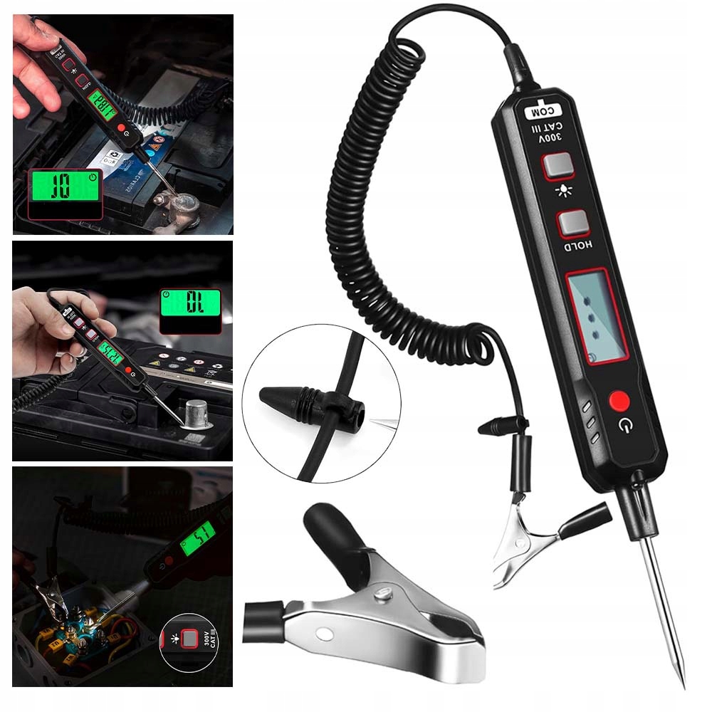 Miernik Cyfrowy Tester Obwodów Napięcia Samochodowego 0.8-100V Próbnik