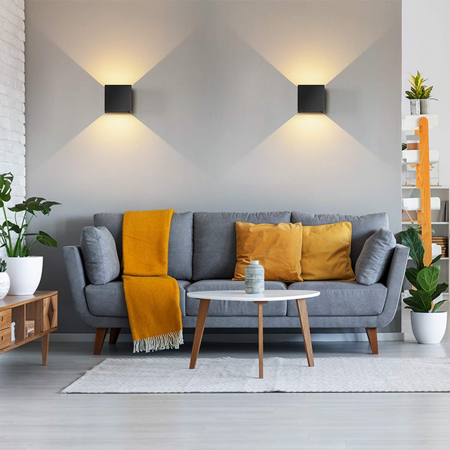 LAMPA ŚCIENNA ELEWACYJNA ZEWNĘTRZNY KINKIET LED 6W IP65 GÓRA DÓŁ LOFT 4000K Długość/wysokość 10 cm