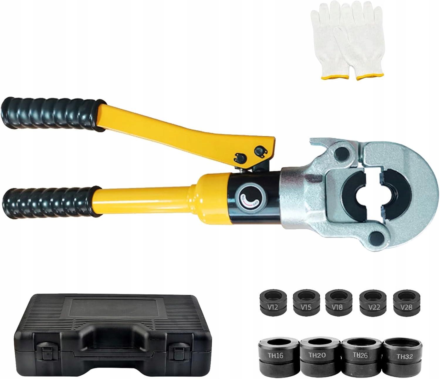 Zaciskarka Hydrauliczna do Rur 16–32 mm - Praska PEX / AL / Cu Duży Zestaw