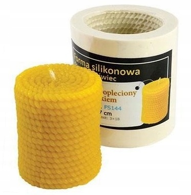 Forma do świec z wosku Walec opleciony sznur Łysoń