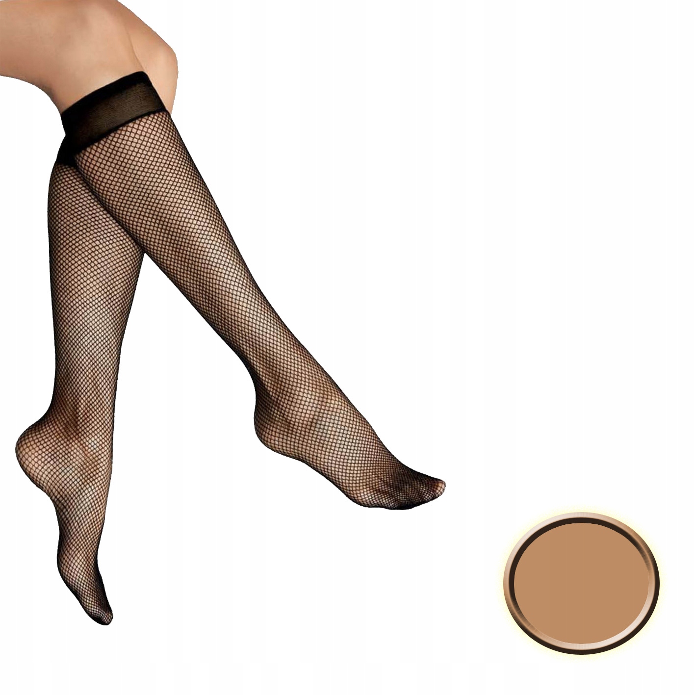 

Mirella Podkolanówki kabaretki Lena Beige