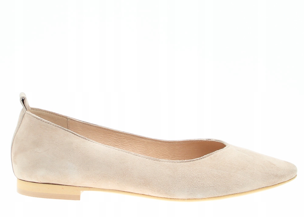 

Uniwersalne Zamszowe Balerinki Płaski Obcas Ładne