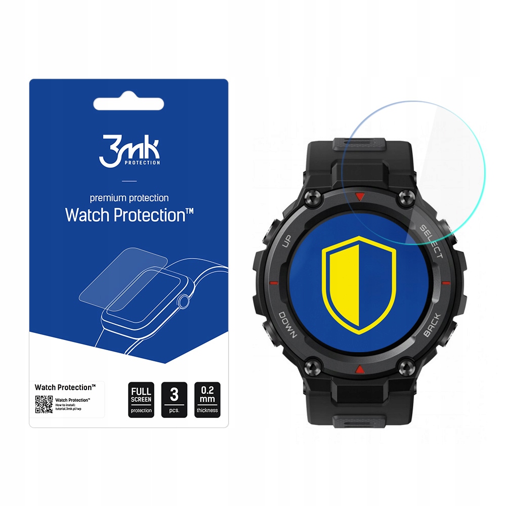 Xiaomi Amazfit T-Rex Pro 3mk Watch Protection v. FlexibleGlass Lite