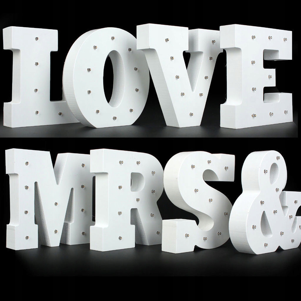 Wooden LED Letter Alphabet Light B Grubość 1 cm