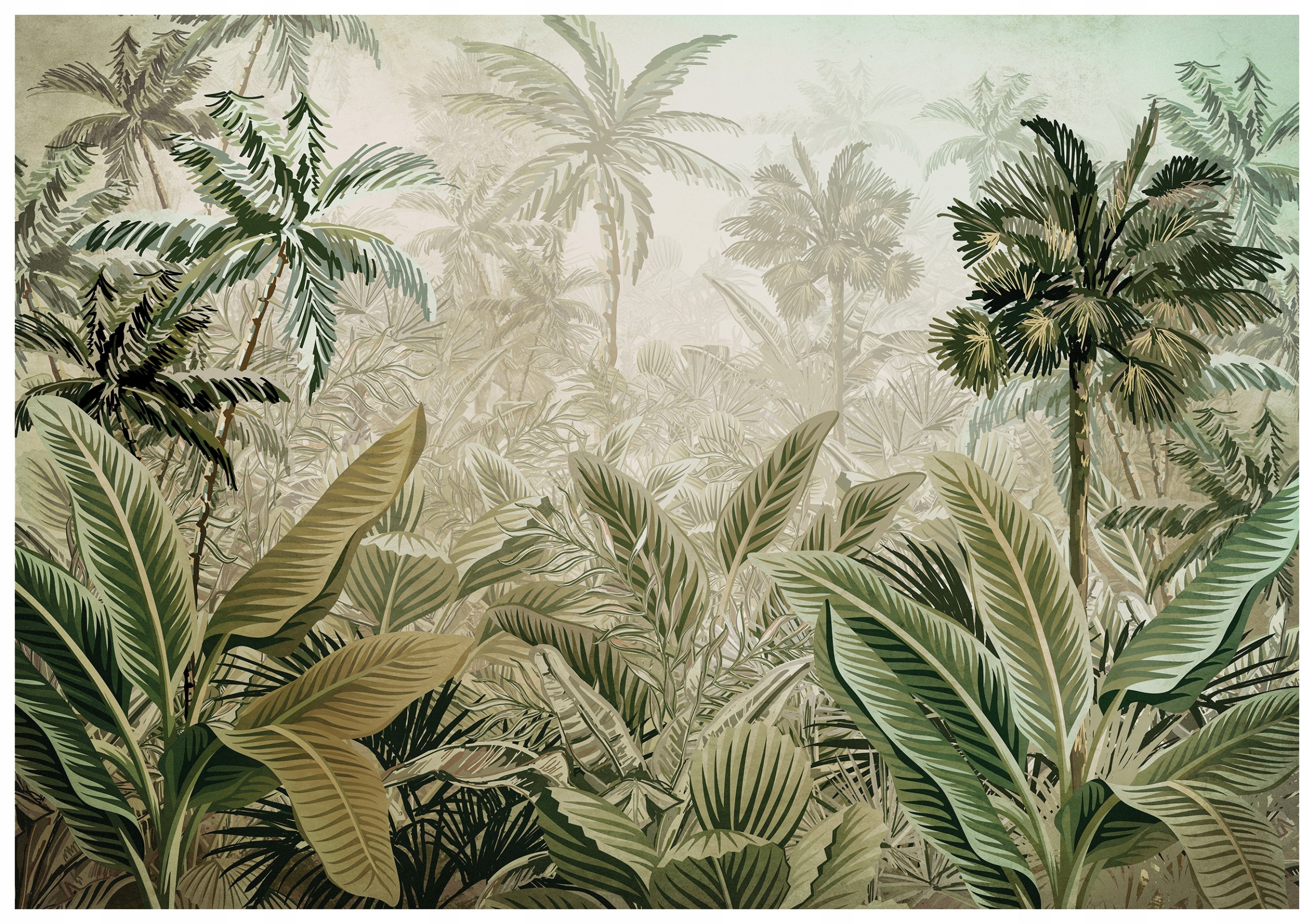 Vinylová fototapeta Tropická džungle Palmy Kapradiny Exotika 460x300 lepidlo