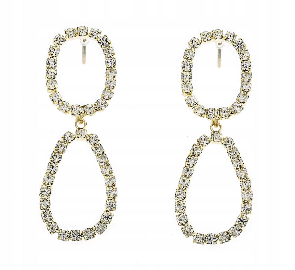 

Kolczyki długie wiszące geometryczne złote