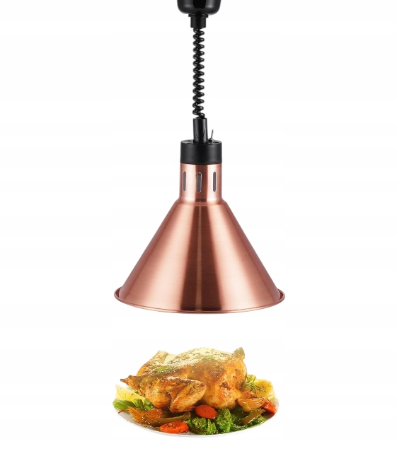 Yjingrui Bufetová vykurovacia lampa 250 W 60-180 cm jedlá reštaurácia hnedá