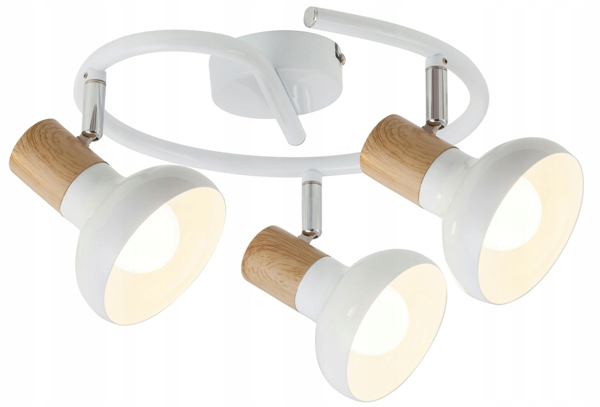 Rabalux Holly bodové svietidlo E14 3x40W biela/drevo škandinávsky štýl 5946