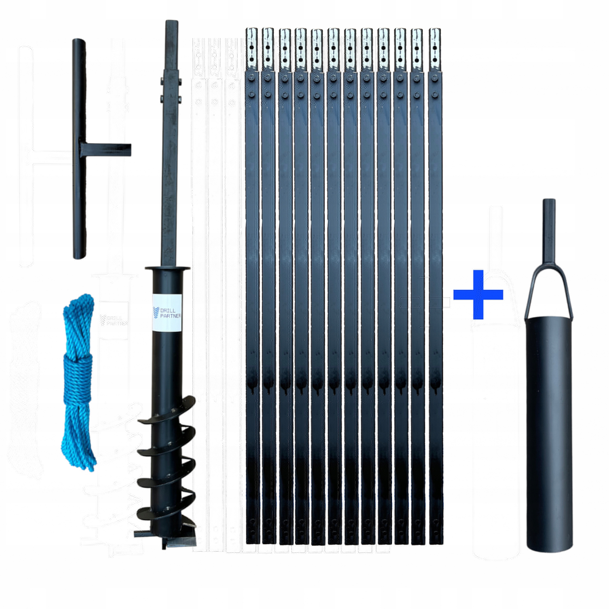 Wiertnica ręczna do studni 120mm 14m + SZLAMÓWKA90