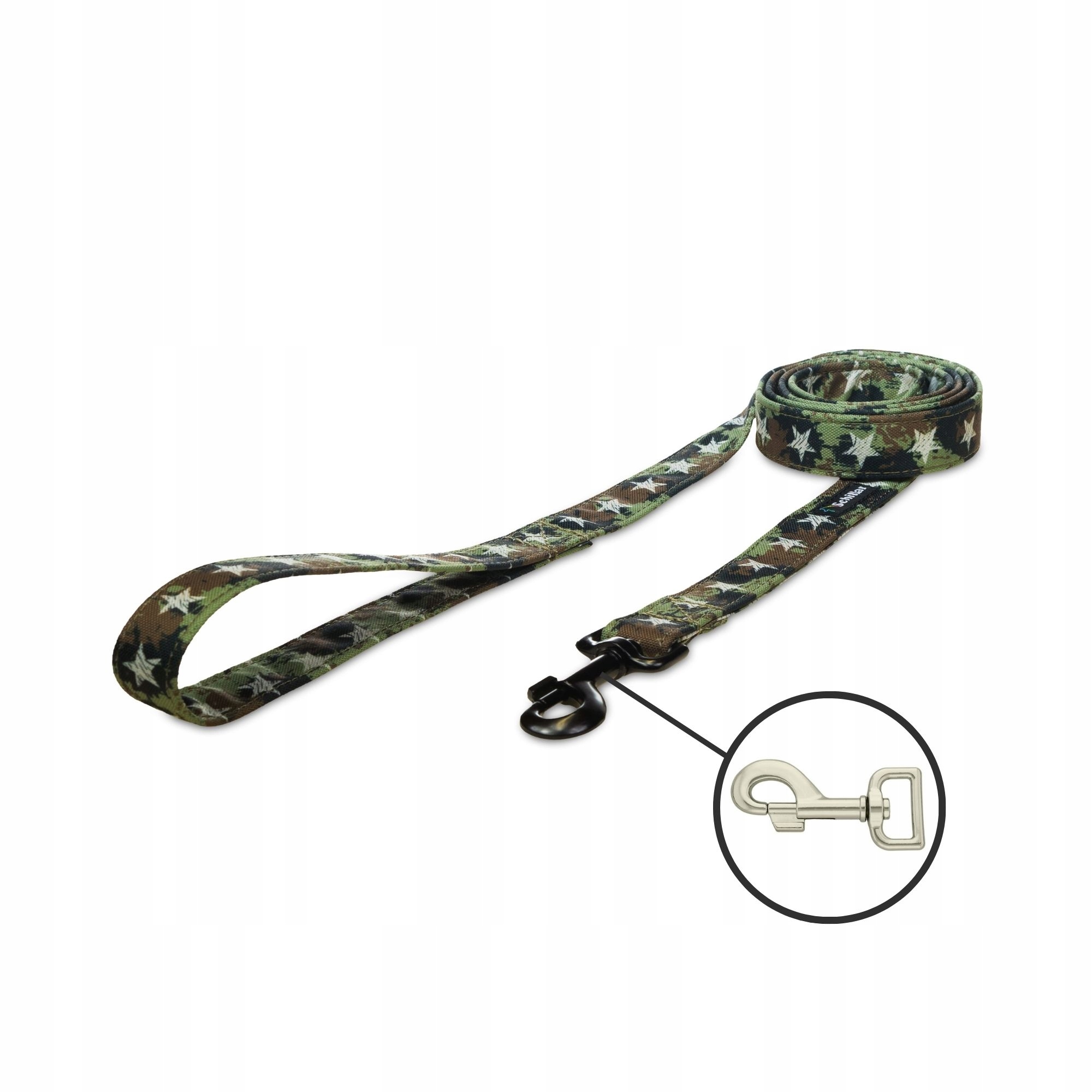 Levně Vodítko pro velkého středního psa military star maskáčový 150 cm 25 mm L XL