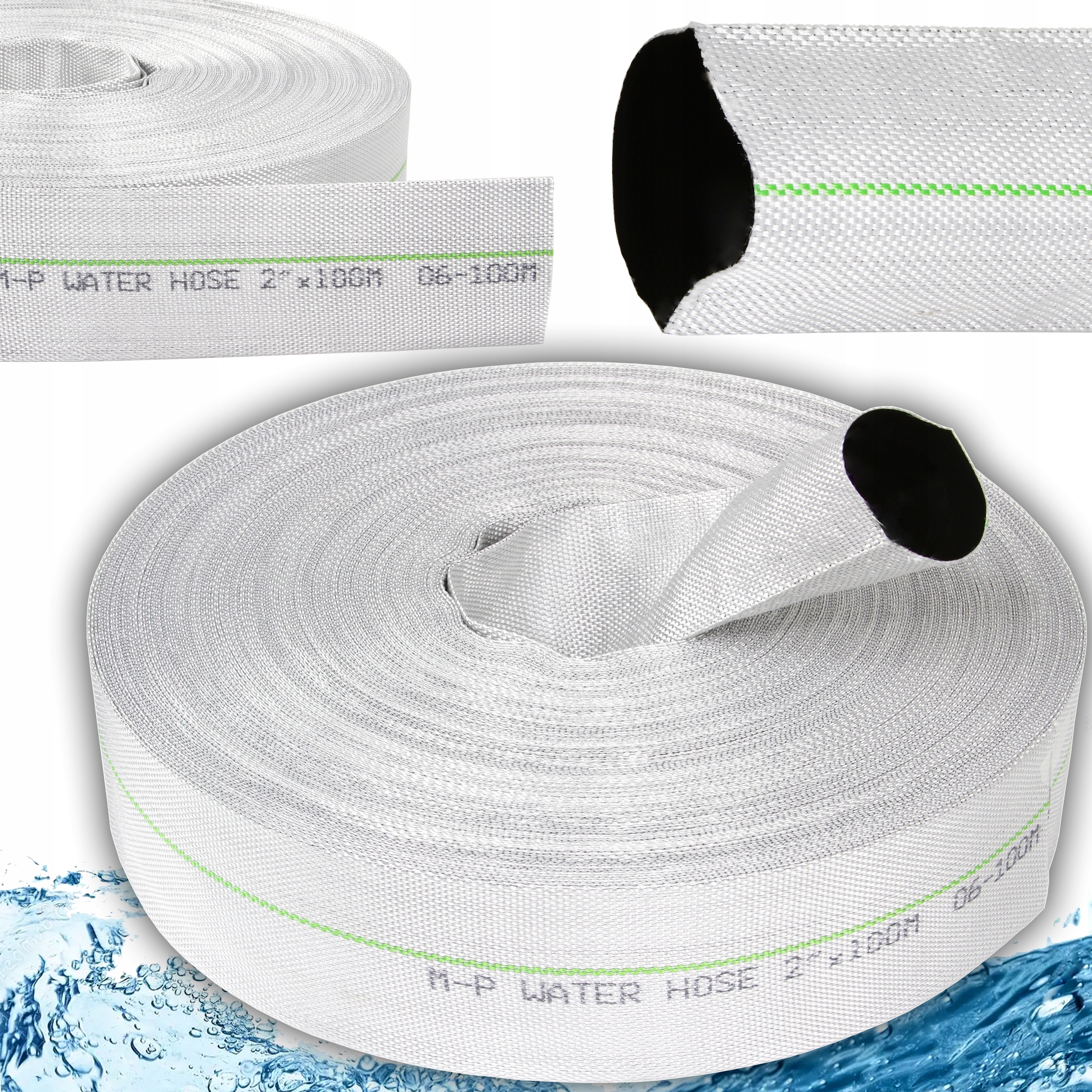 Wąż Do Wody Strażacki Do Pomp 2" Cale 100M Pe Bez Złączek