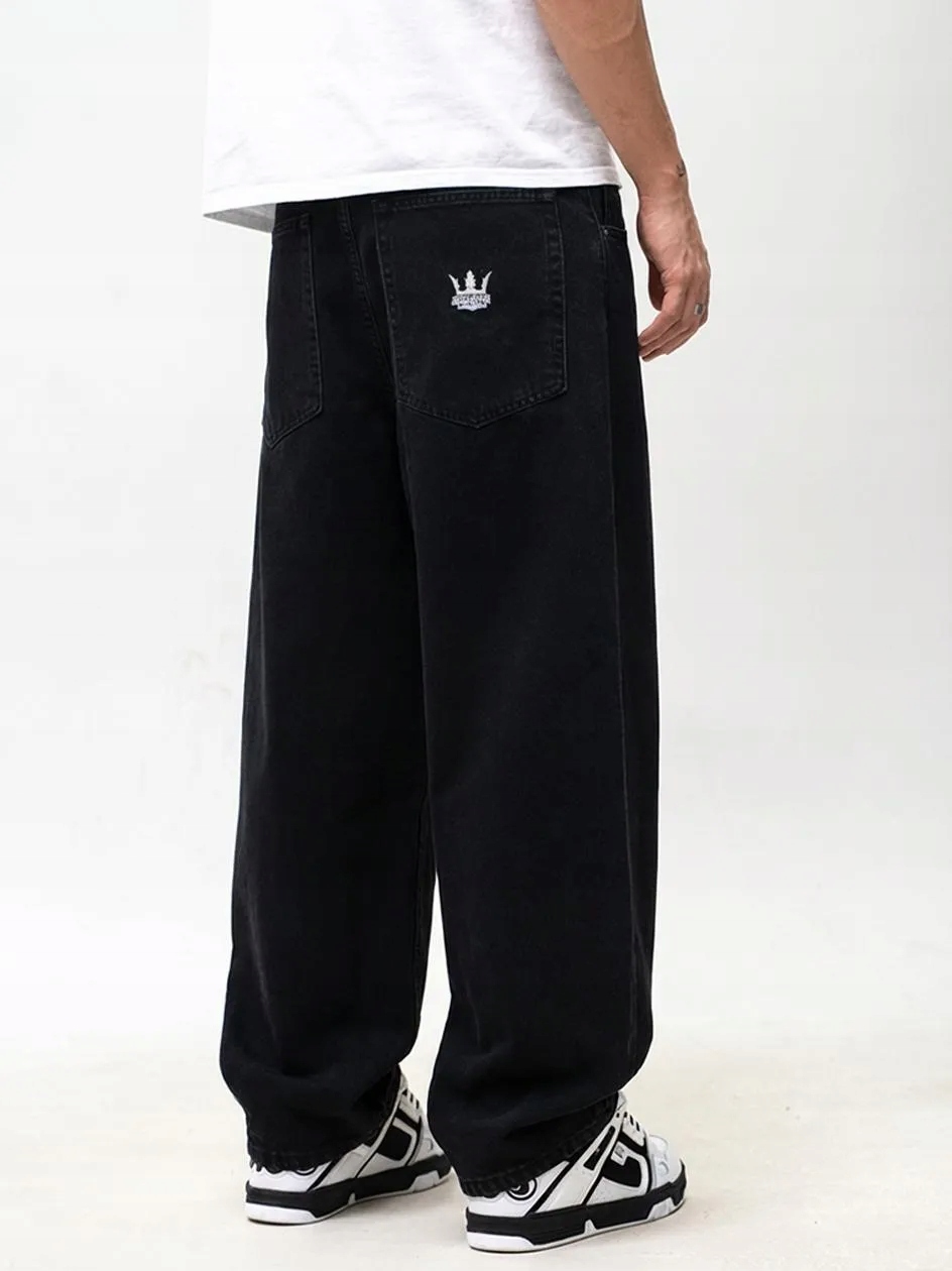 Kalhoty Jigga Wear Jeans Baggy New Black vel. L