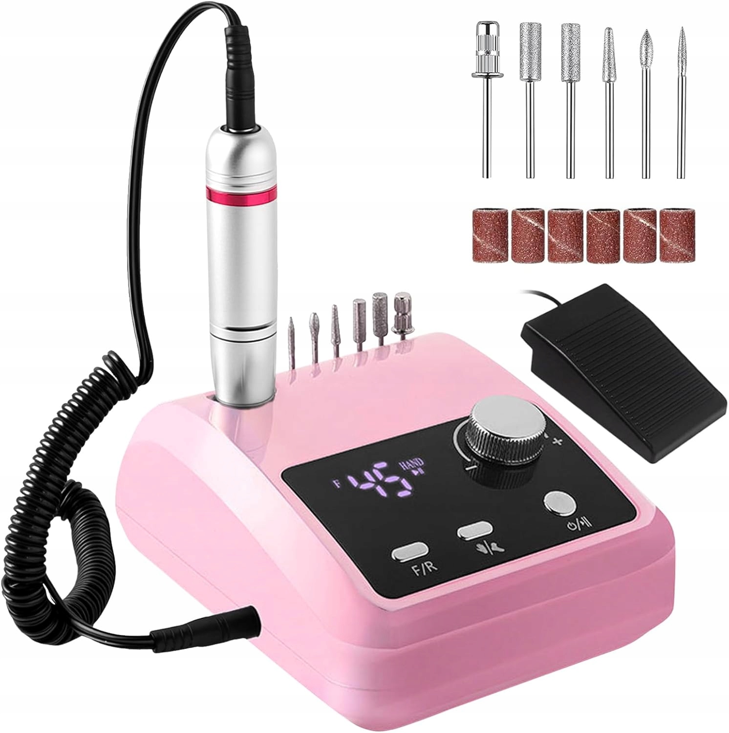 Profesionální Bruska na nehty 15W Silná růžová pedikúra Manikúra