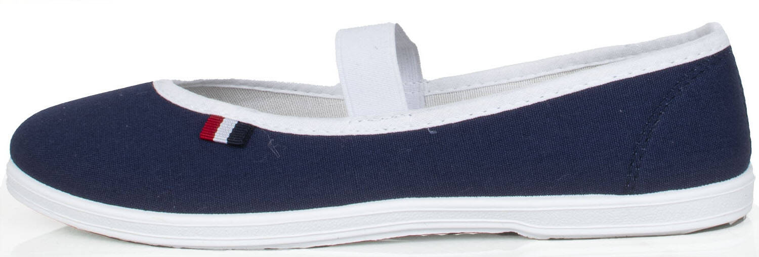 7932 GRANATOWE CZESZKI BALERINKI WSUWANE TENISÓWKI TKANINA 41 Rozmiar 41