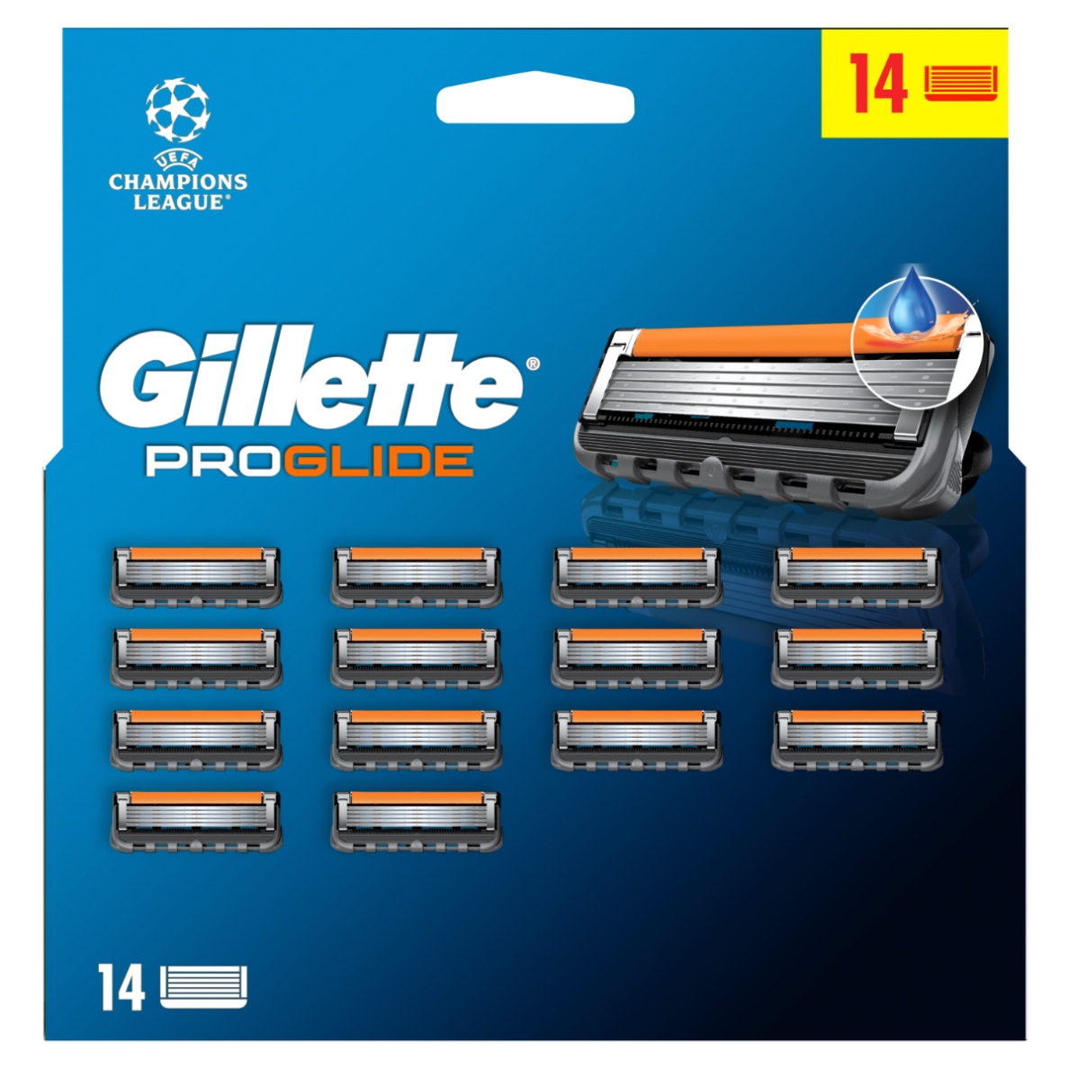 Gillette ProGlide 14x Wkłady wymienne z 5 ostrzami i precyzyjnym trymerem