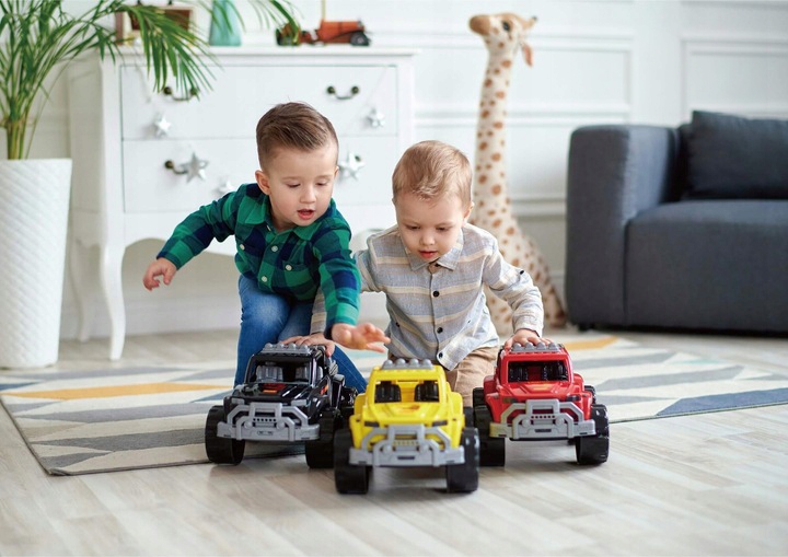 AUTO SAMOCHÓD TERENOWY OFF-ROAD POLICJA DUŻY POJAZD DO PIASKU DO DOMU Materiał plastik