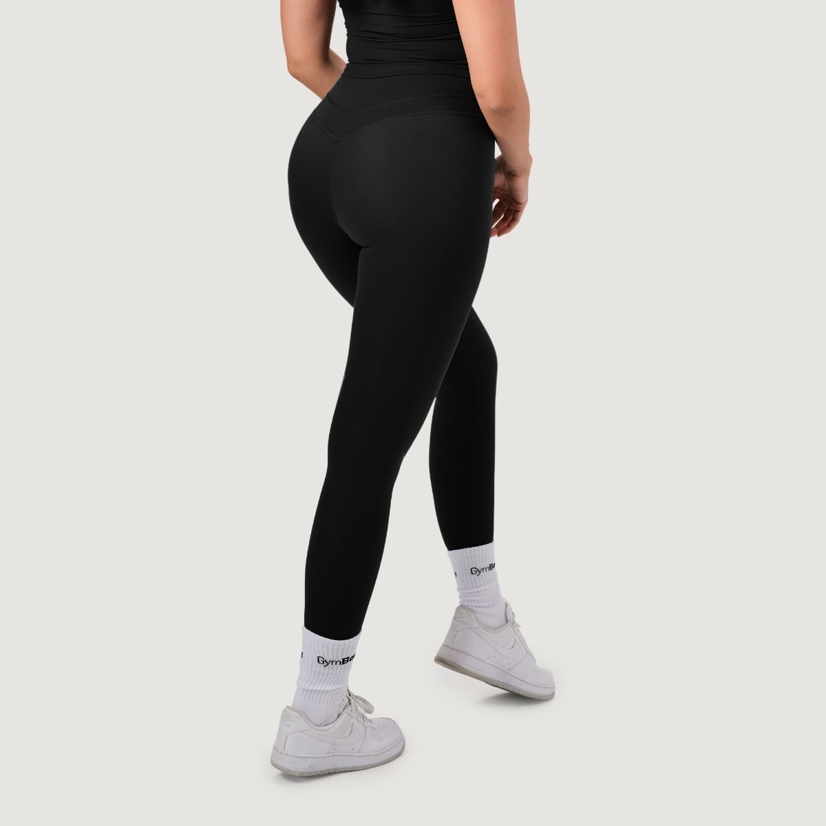 Leginsy Damskie Neo Push Up Wysoki Stan Czarne Black S GymBeam
