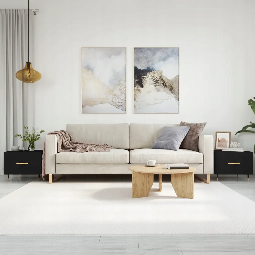 Konferenční stolky 2 ks černé 50 x 50 x 40 cm kompozitní dřevo Černý 829351