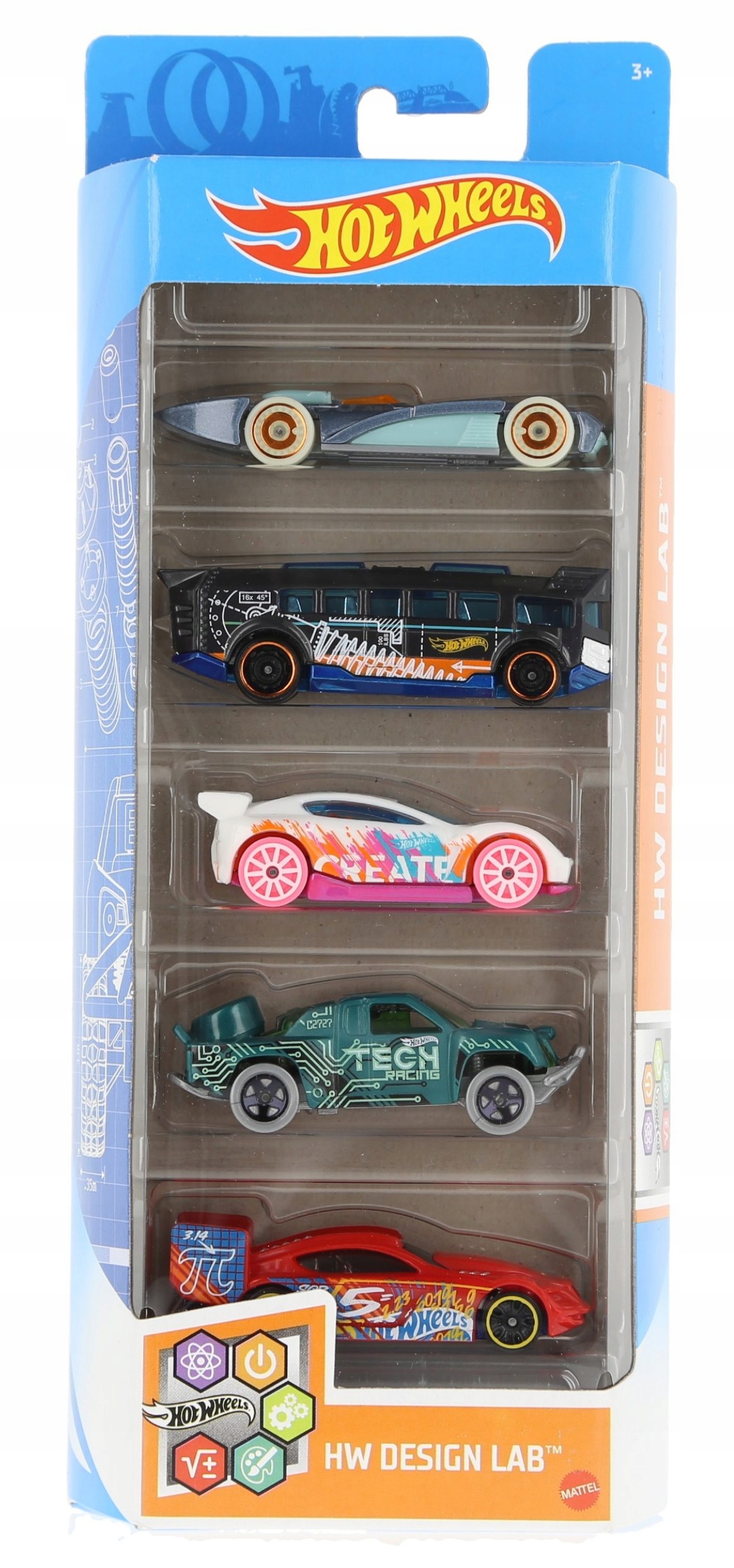 

Hot Wheels 5 Pak Autek Zestaw Hw Design Lab GTN34