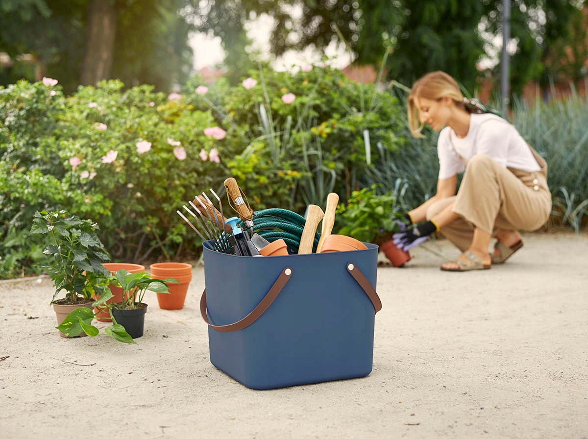 Torba na zakupy plastikowa Rotho Albula 25l granat Materiał inny