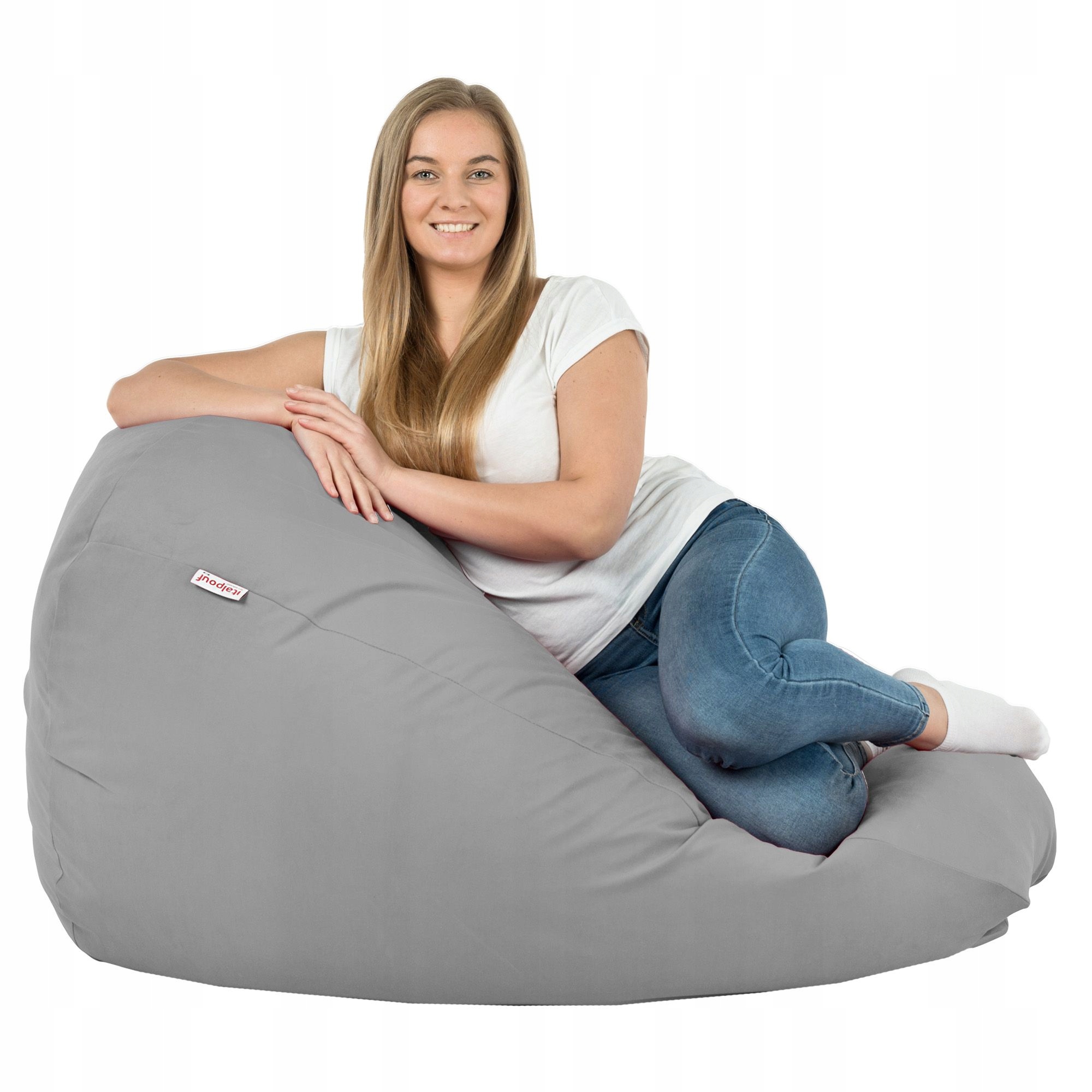 

Worek Pufa Jasno Szara Fotel Pluszowy XXL