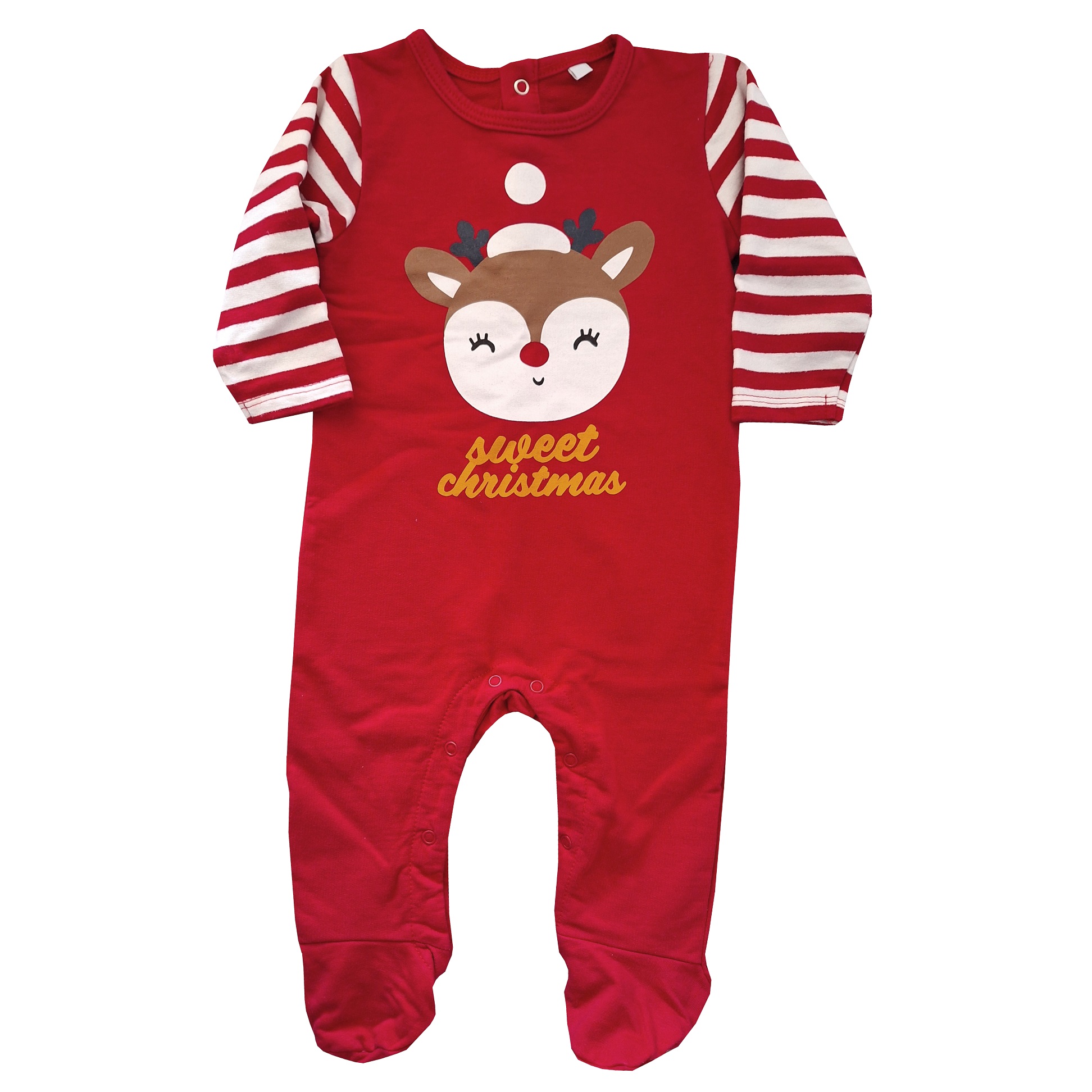 Hálózsák karácsonyi overál piros babáknak 68 pamut 100%