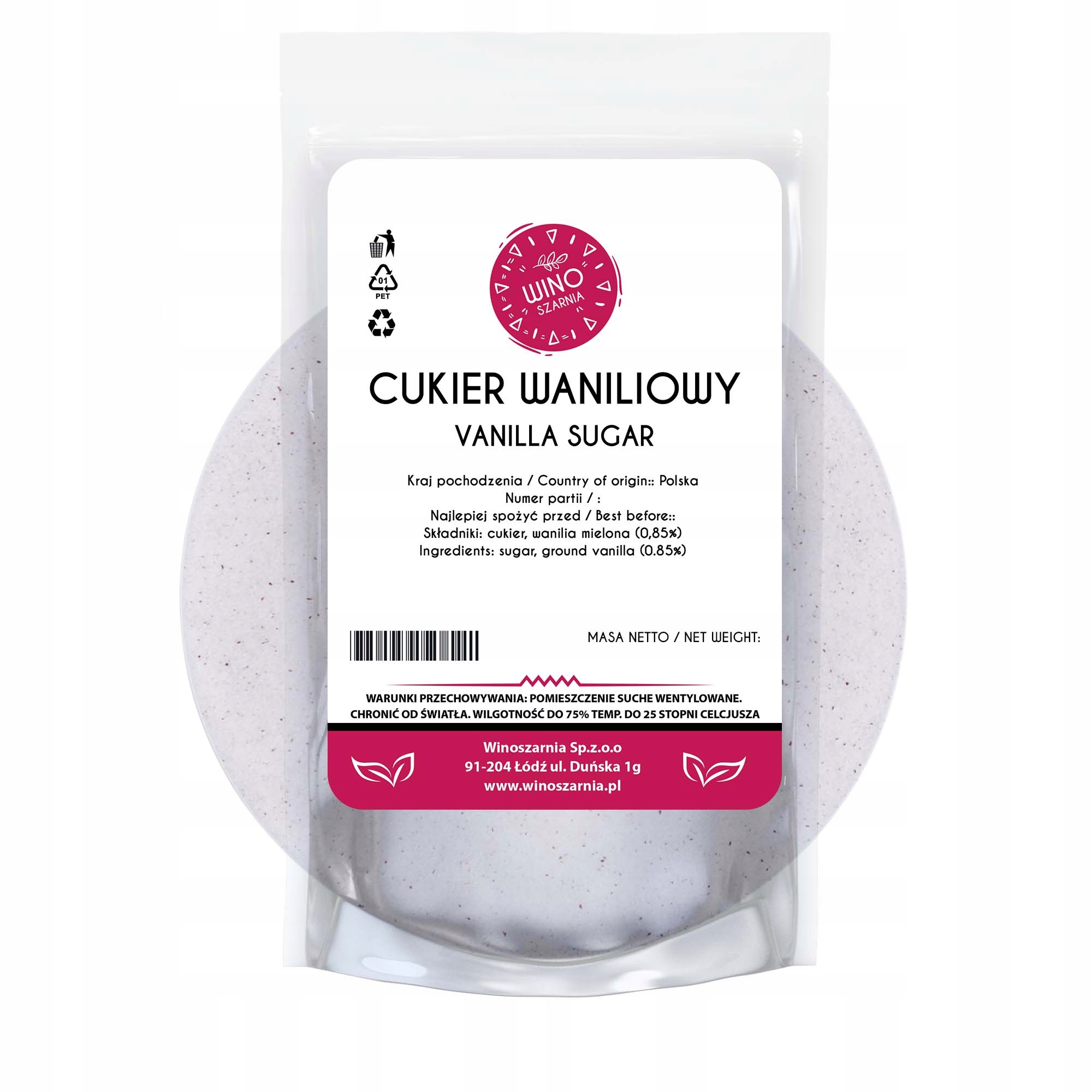 2x Winoszarnia Cukr s pravou vanilkou 1 kg