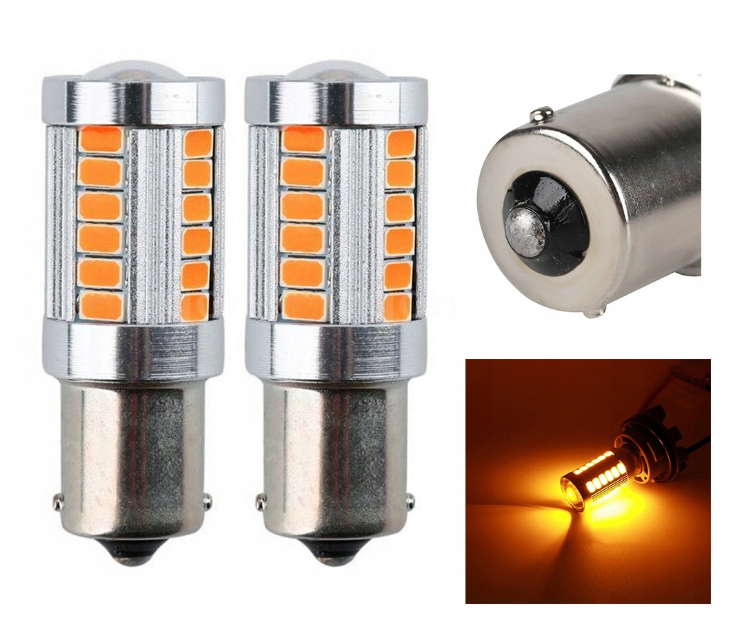 

Led Żarówka P21W BA15S W Kierunkowskaz Żółta Barwa